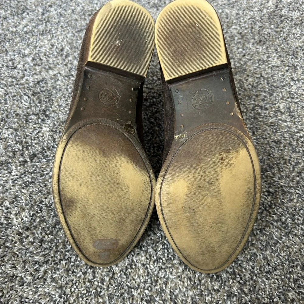 Lucky Brand chocolate brown suede leather ankle boots size 8 - Picture 5 of 8